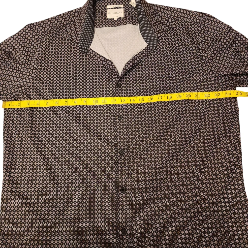 Construct Men's Geo 4-Way Stretch Casual Dress Shirt - Picture 6 of 10